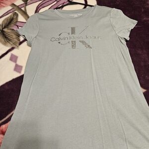 Calvin Klein Soft Gray Tee with Logo